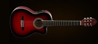 VALENCIA CG160CERDS ELEKTRO KLASİK GİTAR, SCALE 4/4, PARLAK KIRMIZI Klasik Gitar (4/4) Kırmızı: