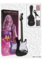 VALENCIA GRE1KCBK ELEKTRO GİTAR GYPSY ROSE SET (GIGBAG, STRAP, STICK Elektro Gitarset- Siyah- (Askı-gigbag-sticker-dvd): 