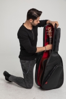 Black Soft Case Akustik Gitar Çantası Gig Bag