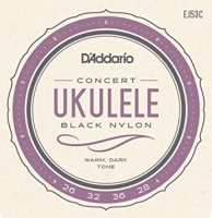 DAddario Pro-Arte EJ53C Concert Ukulele Teli - Black Nylon