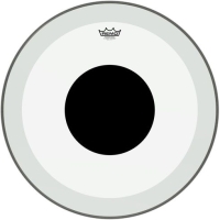 REMO P3-1324-10- Powerstroke® P3 Şeffaf Top Black Dot™ 24" Bas Davul Derisi